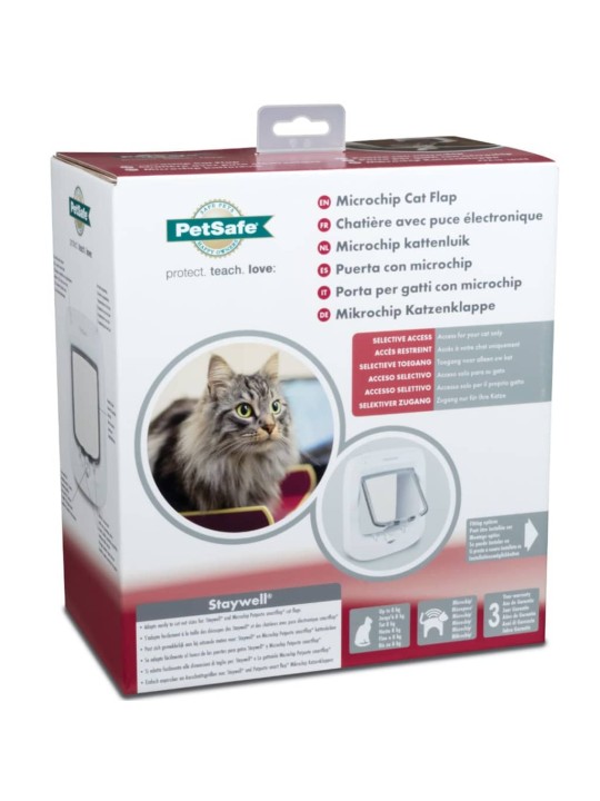 PetSafe Kissanluukku mikrosirunlukijalla valkoinen PPA19-16145
