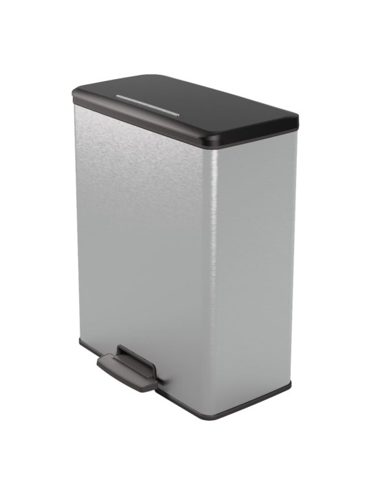 Curver Poljinroskis Deco suorakaide 65 l hopea