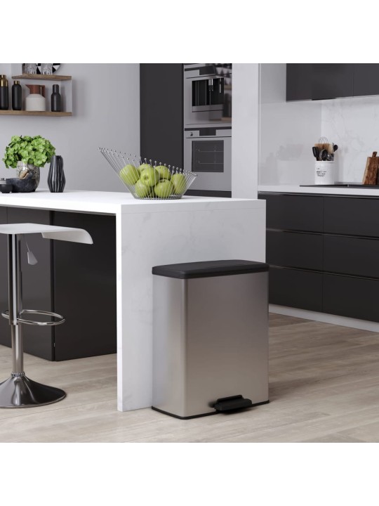 Curver Poljinroskis Deco suorakaide 65 l hopea