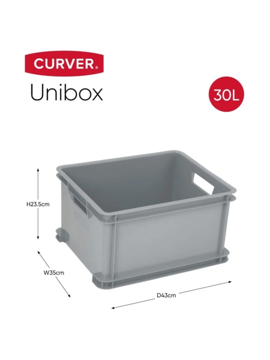 Curver Säilytyslaatikko Unibox L 30 l harmaa