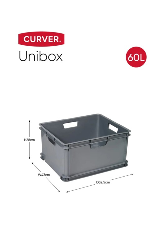 Curver Säilytyslaatikko Unibox XL 60 l harmaa