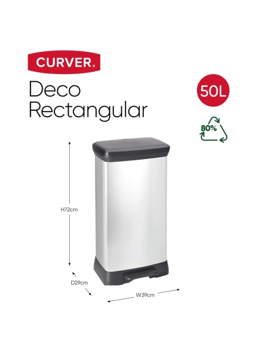 Curver Poljinroskis Deco 50 l hopea