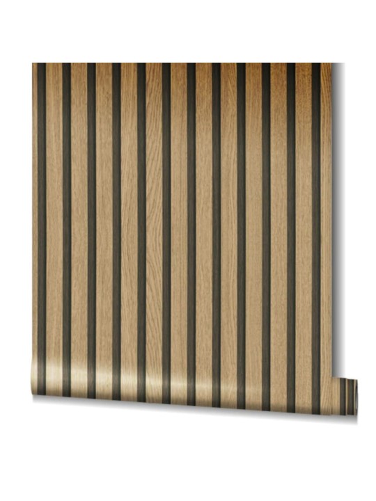 Noordwand Tapetti Botanica Wooden Slats ruskea ja tammi