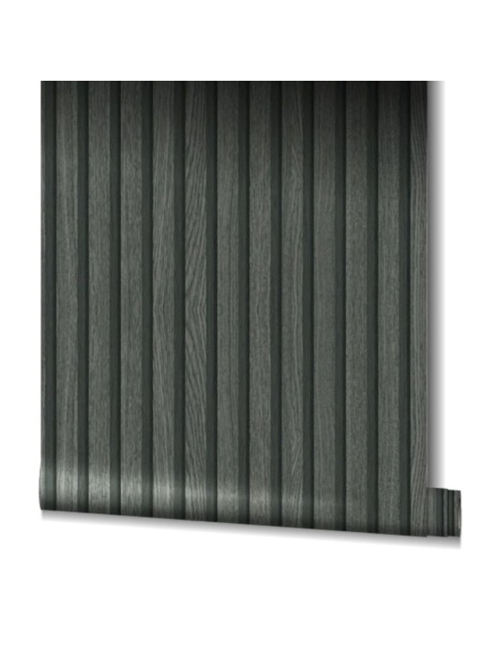 Noordwand Tapetti Botanica Wooden Slats musta ja harmaa