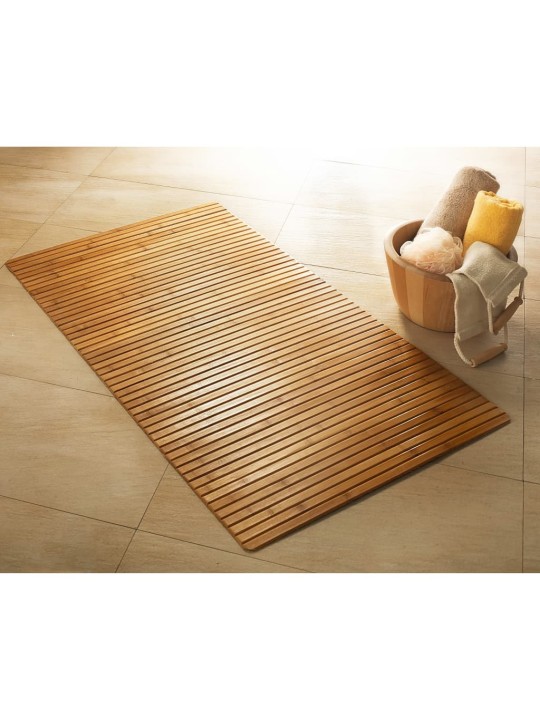 430276 Kleine Wolke Bath Rug "Bambus" 50x80 cm Brown