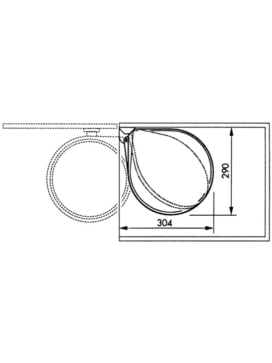 Hailo Roskakori Compact-Box kaappiin koko M 15 l valkoinen