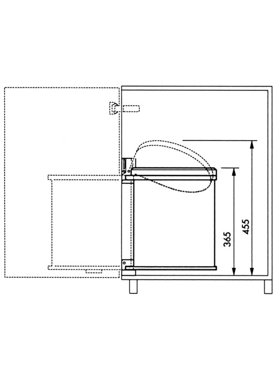 Hailo Roskakori Compact-Box kaappiin koko M 15 l ruostumaton teräs