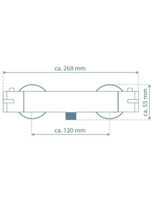 SCHÜTTE Termostaattinen suihkuhana LONDON 5,5 cm