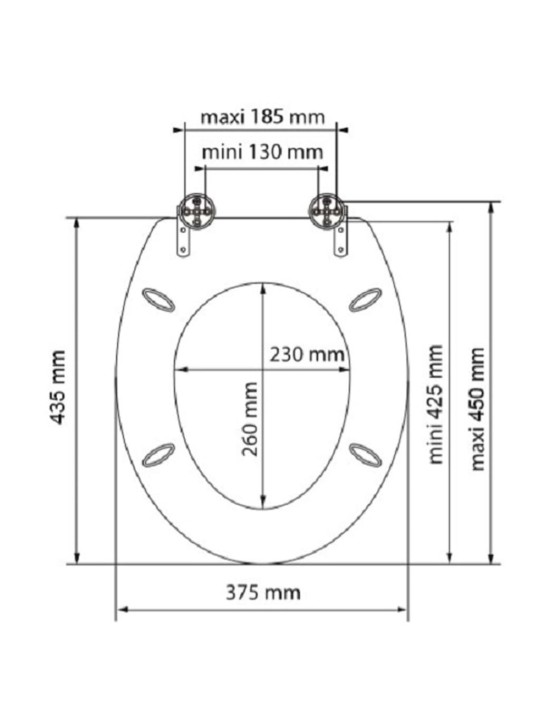 SCHÜTTE WC-istuin Soft-Close DARK WOOD MDF