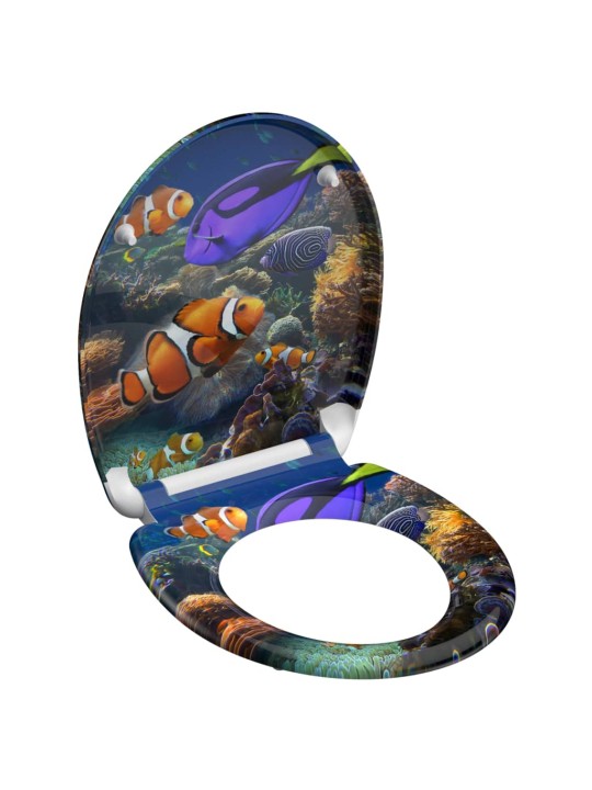 SCHÜTTE Duroplast WC-istuin Soft-Close SEA LIFE kuvio