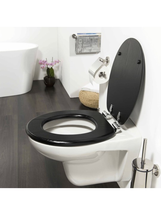 Tiger Soft-Close WC-istuin Blackwash MDF musta 252030746