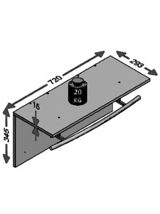 FMD Seinäkiinnitettävä vaatenaulakko 72x29,3x34,5 cm hiekkatammi