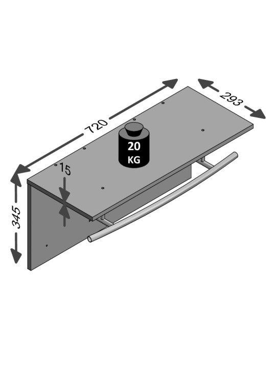 FMD Seinäkiinnitettävä vaatenaulakko 72x29,3x34,5 cm vanha ruskea