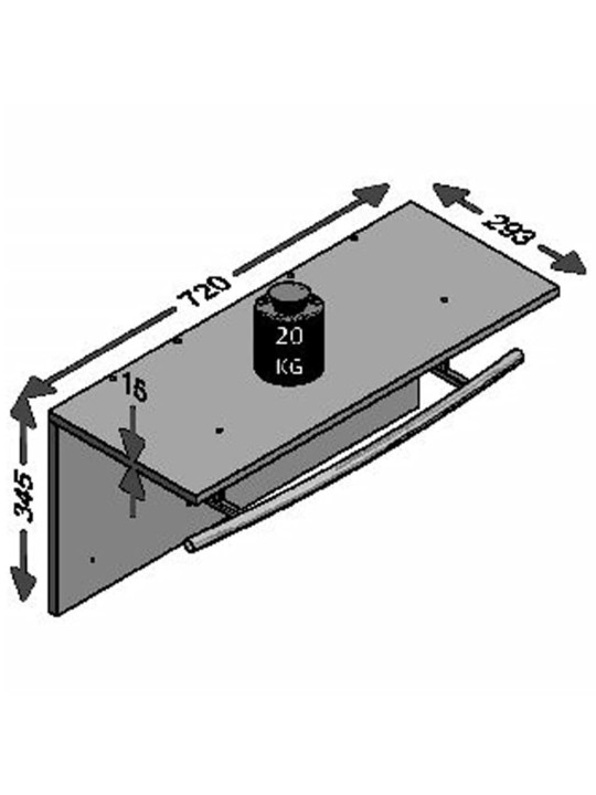 FMD Seinäkiinnitettävä naulakko 72x29,3x34,5 cm korkeakiilto valkoinen