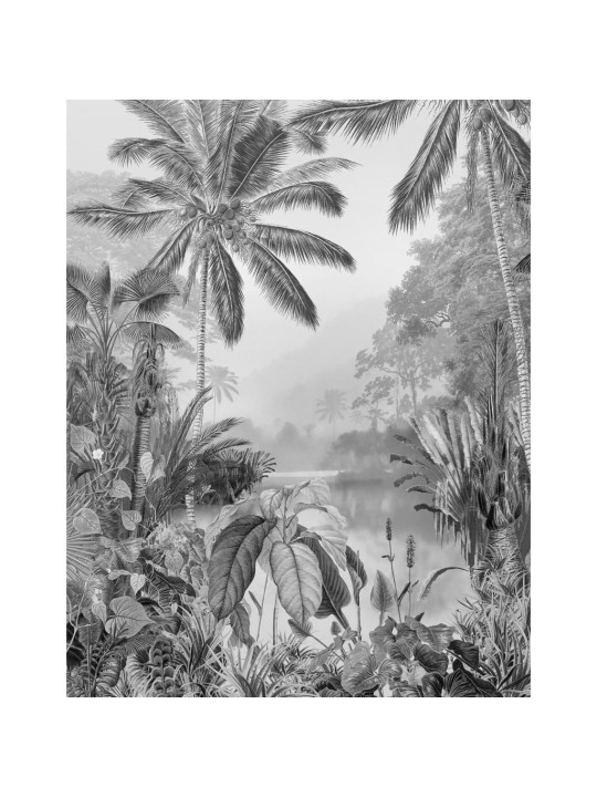 Komar Valokuvaseinämaalaus Lac Tropical Black & White 200x270 cm