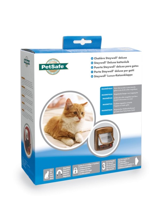 Petsafe magneettinen 4-suuntainen kissanluukku deluxe 420 ruskea