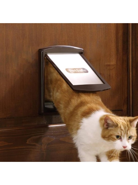 PetSafe 2-suuntainen Lemmikinluukku 730 S 17,8x15,2 cm ruskea