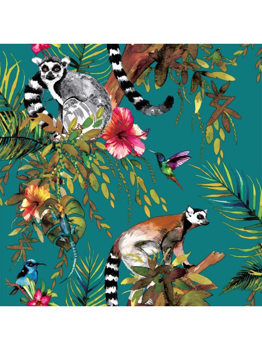 DUTCH WALLCOVERINGS Tapetti lemuri vihreä 12402