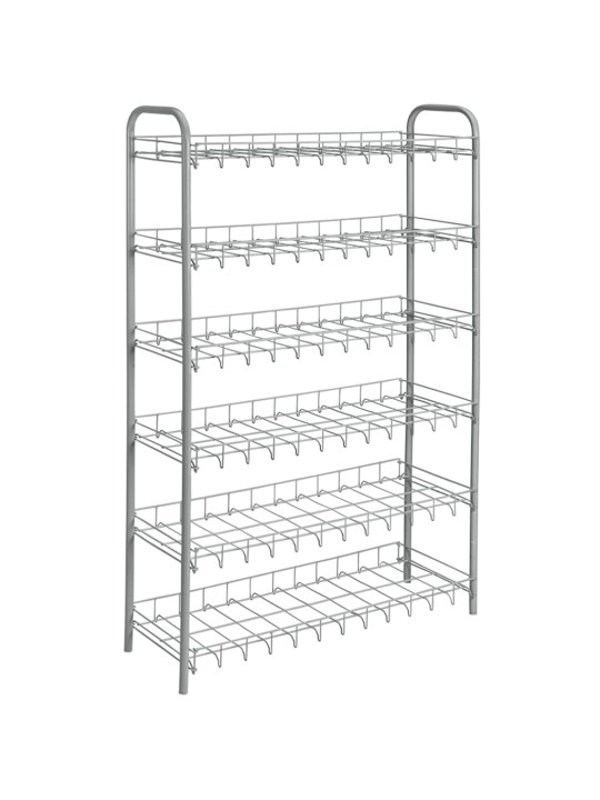 Metaltex 6-tasoinen kenkäteline Shoe 6 hopeanharmaa