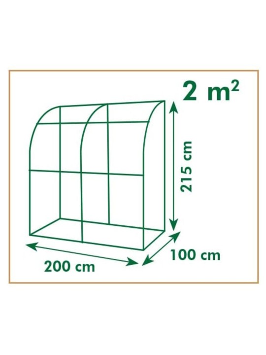 Nature Tunnelikasvihuone 200x100x215 cm