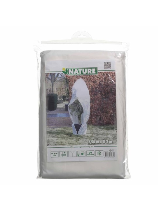 Nature Fleece talvipeite vetoketjulla 70 g/m² valkoinen 2,5x2x2 m