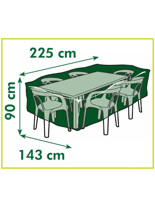 Nature Puutarhakalustesuoja suorakaide pöydille 225x143x90 cm