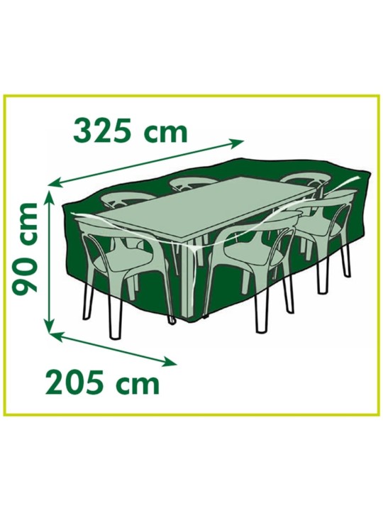 Nature Puutarhakalustesuoja suorakaide pöydille 325x205x90 cm