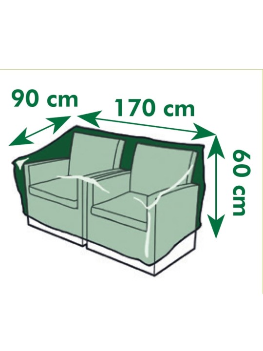 Nature Puutarhakalustesuoja 2-istuttavalle sohvalle 170x90x60 cm