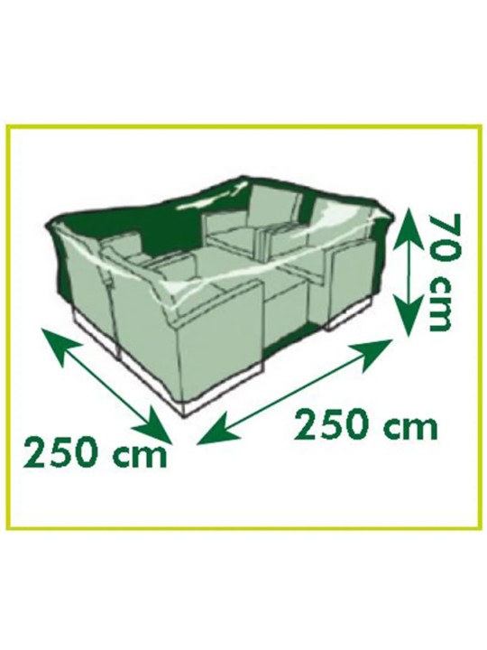 Nature Puutarhakalustesuoja pöydälle ja tuoleille 250 x 250 x 70 cm