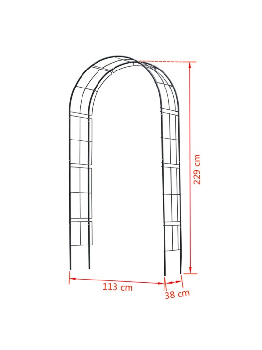 Nature Metallinen Puutarhan Kaari Musta 6040802
