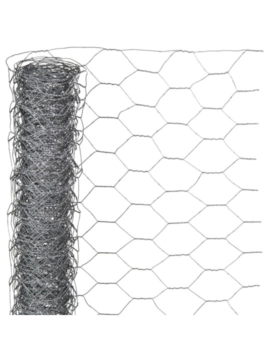 Nature Metalliverkko kuusikulmainen 0,5x10 m 25 mm galvanoitu teräs