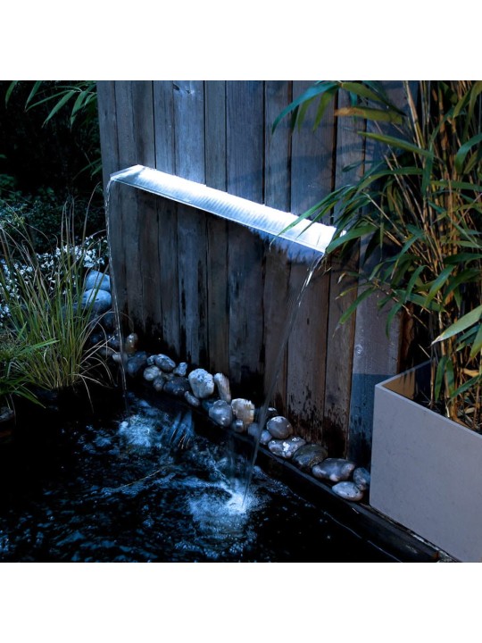 Ubbink niagara vesiputous led:eillä 90 cm ruostumaton teräs