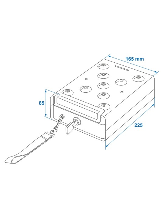 ProPlus Teräksinen Kassakaappi Telineellä 225 x 165 x 85 mm