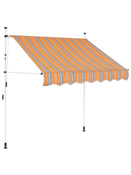 Sisäänkelattava markiisi 150 cm Sinikeltaiset raidat