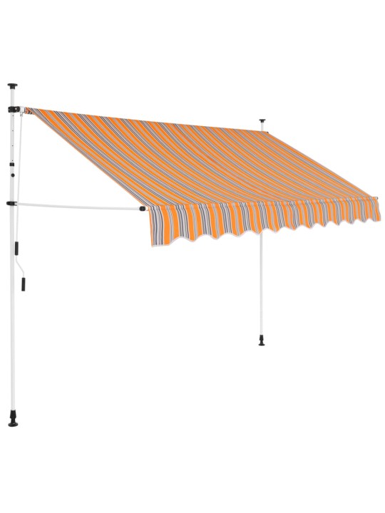 Sisäänkelattava markiisi 250 cm Sinikeltaiset raidat