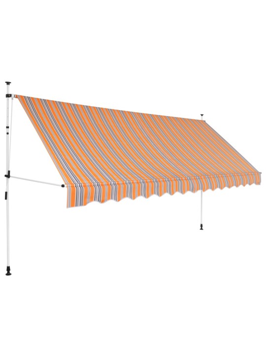 Sisäänkelattava markiisi 350 cm Sinikeltaiset raidat