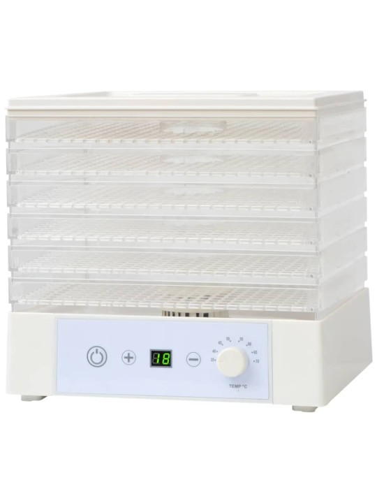 Ruokakuivuri 6 tarjottimella 250 W Valkoinen