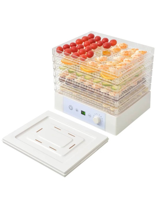 Ruokakuivuri 6 tarjottimella 250 W Valkoinen