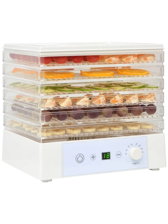 Ruokakuivuri 6 tarjottimella 250 W Valkoinen
