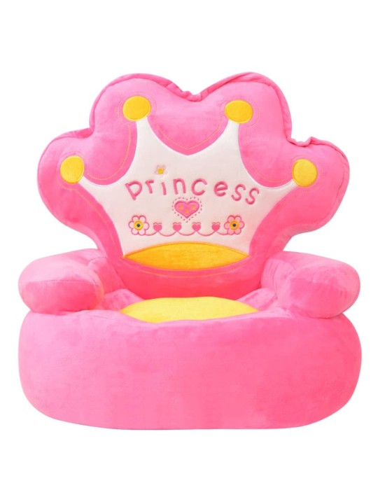 Lasten pehmotuoli prinsessa Pinkki