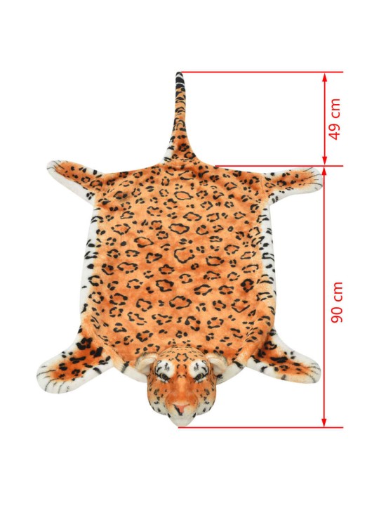Leopardimatto plyysi 139 cm Ruskea