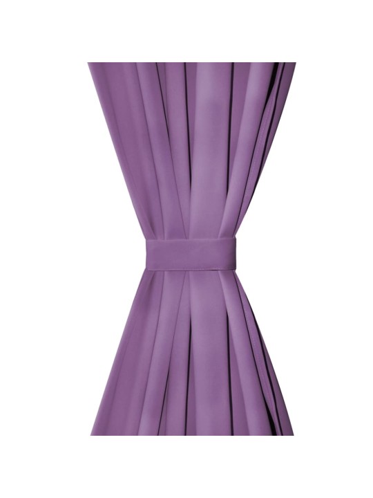 Mikro-satiiniverhot silmukoilla 2 kpl 140x245 cm Violetti