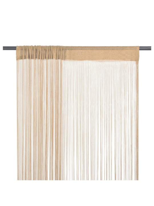 String-verhot 2 kpl 100x250 cm Beige