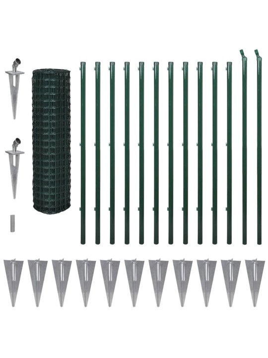 Euroaita teräs 25 x 1,5 m vihreä