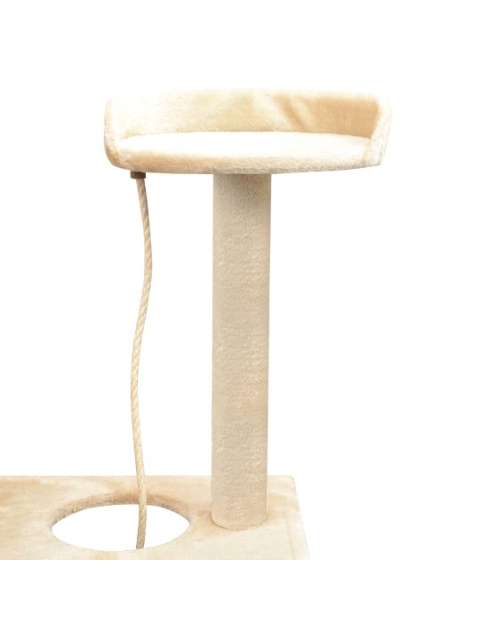 Kissan raapimispuu sisal-pylväillä 150 cm Beige