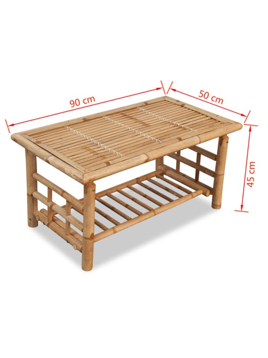 Kahvipöytä Bambu 90x50x45 cm