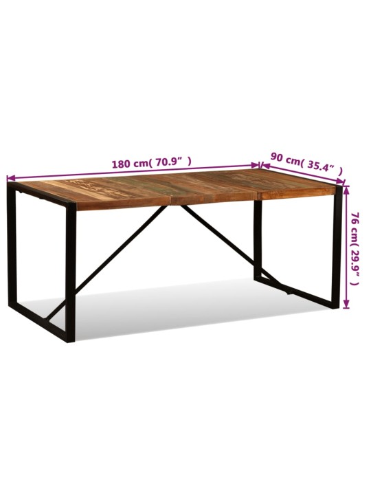 Ruokapöytä Täysi kierrätyspuu 180 cm