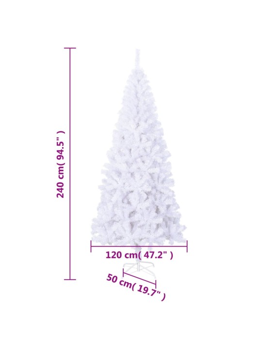 Tekojoulukuusi L 240 cm Valkoinen