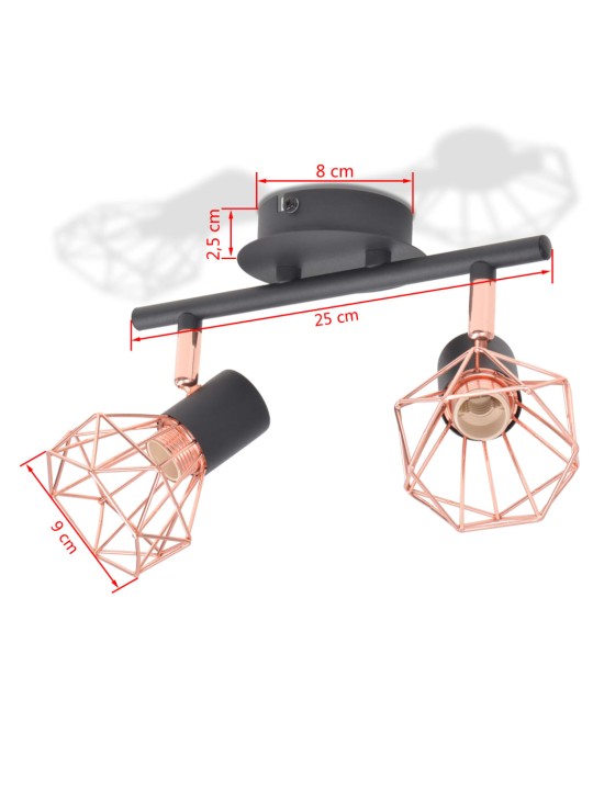 Kattovalaisin 2 LED-hehkulampulla 8 W