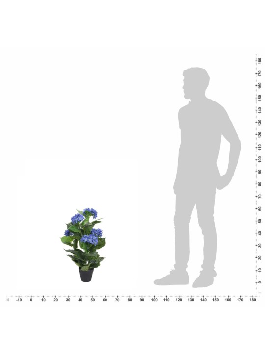 Tekokukka ruukulla hortensia 60 cm sininen